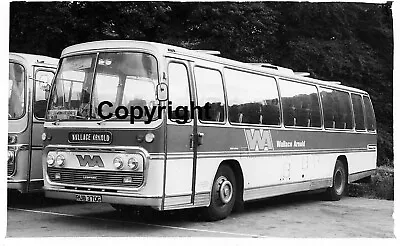 Wallace Arnold WA RUB370G RUB 370G Leyland PSU Plaxton Coach B&W Bus Photo • £1.10