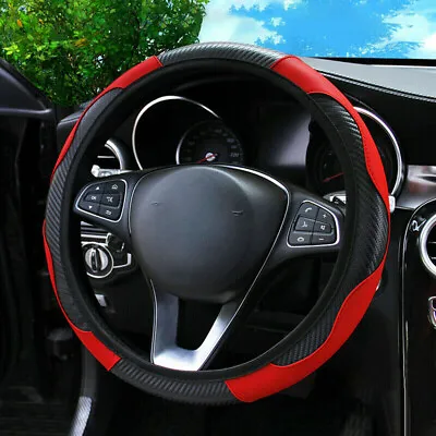 Car Accessories Steering Wheel Cover Black Leather Anti-slip 15''/38cm Universal • $6.99