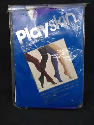 Vintage Retro 80s 90s Danskin Playskin Made In USA  Purple Tights Size C  • $15