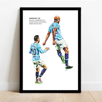 Manchester City -vincent Kompany - Man City - Framed Print Poster Picture! • £15.99