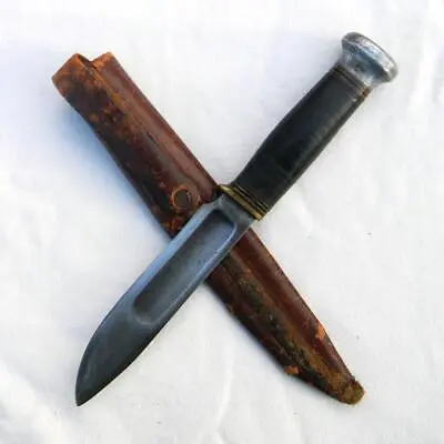MARBLE'S USA Rare 1920-1923 5  Blade IDEAL Knife Large Nut Handle Tube Sheath • $399.99