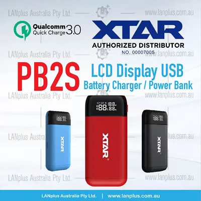 $44.99 • Buy XTAR PB2S USB Battery Charger / Power Bank QC3.0 PD 3.0 Fast Charging Type-C