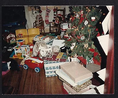 Vintage Photograph Christmas Tree With Tons Of Gifts / Presents Underneath • $7