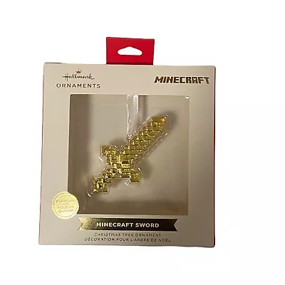 Hallmark Ornaments Premium Minecraft Sword Gold NEW  • $14.99