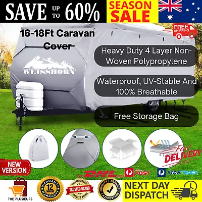 16Ft 17Ft 18Ft Caravan Campervan Cover Pop Top Waterproof Heavy Duty Camper Van • $132.45