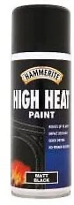 Hammerite - High Heat & BBQ Paint Matt Black Resists Temp Upto 600C - 400ml Aero • £12.69