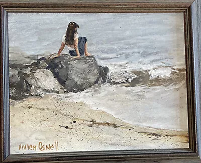 Cape Cod Oil Painting  Seascape Vivien Oswell 9.5” X 12” • $249.99