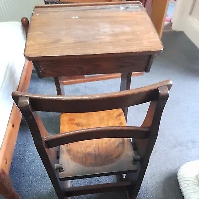 £49 • Buy Old Vintage Antique Solid Wood Single Childrens School Desk