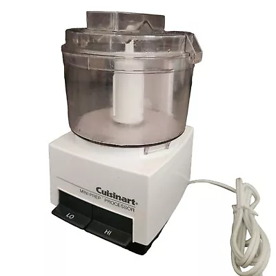 Cuisinart Mini-Prep DLC-1 Food Processor 2 Speed White W/Gray Buttons READ • $24.99