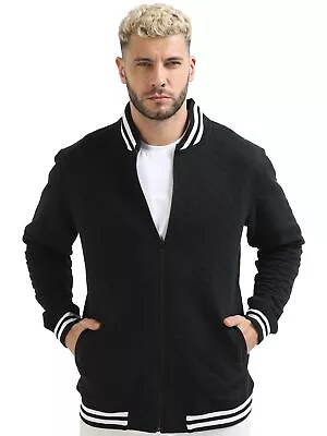 Fanideaz Mens Cotton Bomber Jackets With Stylish Pocket_Black_2XL • $55.10