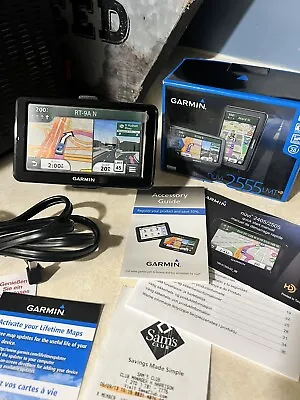 Garmin Nuvi 2555LMT  HD 5” Touch Screen GPS System W/ Box Lifetime Maps TESTED! • $35