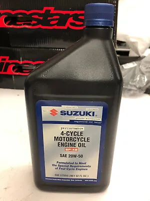 Suzuki 4-Cycle Motorcycle Engine Oil SAE 20W-50 32oz (946mL) P/N 990A0-20W50-1QT • $6.99
