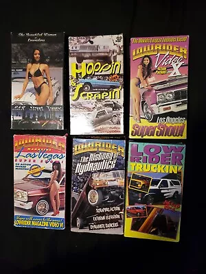 6 Vintage Lowrider VHS Tapes  History Of Hydraulics...LA And Vegas Super Shows.. • $100