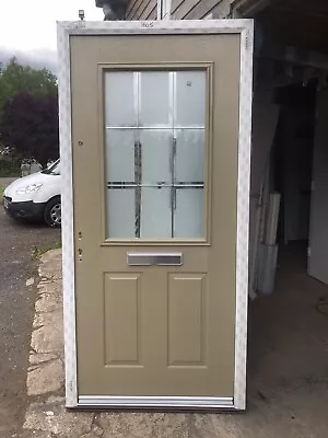 New 1005-2095 Camouflage Beige Composite Front Door In A White Upvc Frame • £395