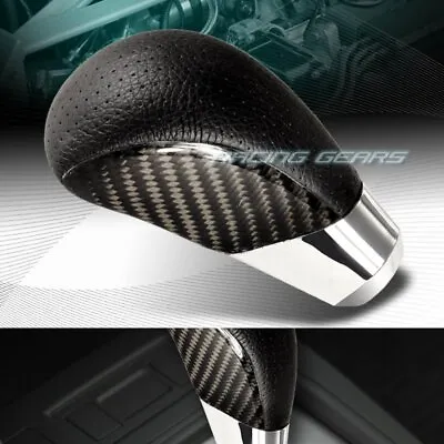 Vip Real Carbon Fiber Pvc Leather Manual Stick Gear Shift Shifter Knob Universal • $21.95