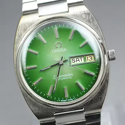 Vintage Near MINT OMEGA Seamaster 166.0216 CAL. 1020 Men's Automatic Watch Green • $1523.03