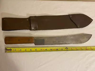 Vintage Carbon Steel USA Machete Camp Survival Knife Aj-18 • $44