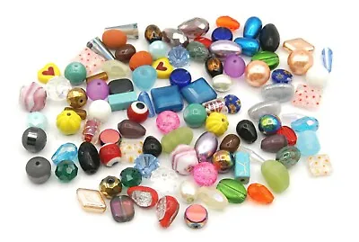 $13.50 • Buy 50 Pairs /100 Matching Glass Beads 10-15mm Med Assorted Mix Quality Earrings Lot