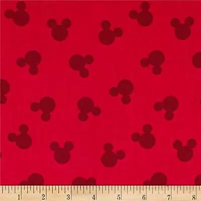 Cotton Disney Mickey Tossed Mickey Mouse Head Dot Quilt Fabric BTY D469.35 • $10.95