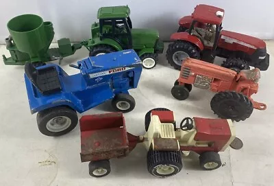 Lot Of Vintage Die Cast Metal & Plastic Tractors Ford Tonka Auburn • $15