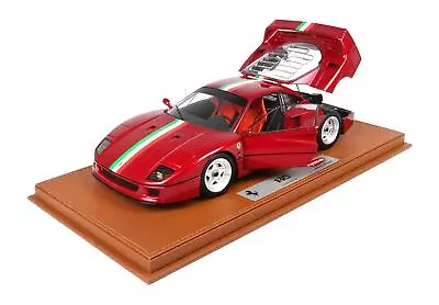 1:18 BBR Ferrari F40 Rosso Metallizzato Bbr-Kyosho With Showcase BBRKS006 Model • £323.07