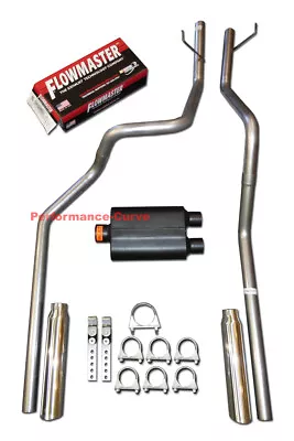 Dual Mandrel Bent Exhaust Flowmaster Super 44 Fits 02-05 Dodge Ram 3.7 4.7 5.9 • $269.95