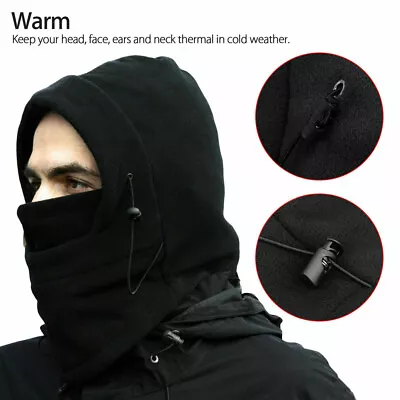 Winter Thermal Fleece Balaclava Scarf Ski Face Mask Neck Warmer Snood Hood Hat. • £2.99