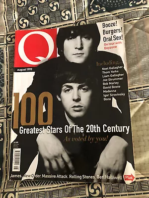 Q Music Magazine August 1999 Issue 155 - Good Used Condition • $12.55