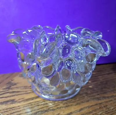 Vintage Thousand Eye Clear Ruffled Vase 5.5'' H X 8.5'' W • $24.99