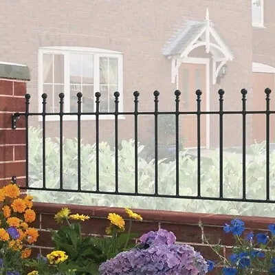 Manroe Ball Top Railings 1830mm GAP X 460mm H Wrought Iron Metal Wall Fence Deck • £92.95