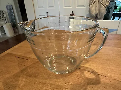 PAMPERED CHEF Large 8 Cup 2 Qt Quart Glass Measuring Mixing Batter Bowl No Lid • $15.99