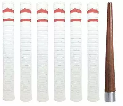 Pack Of 6 Bat Handle Grip With 1 Cricket Bat Handle Gripper Cone US • $20.03