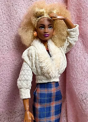 Made To Move AA BARBIE Hybrid BLONDE AFRO FASHIONISTA 180 Standard MTM Restyled • $45