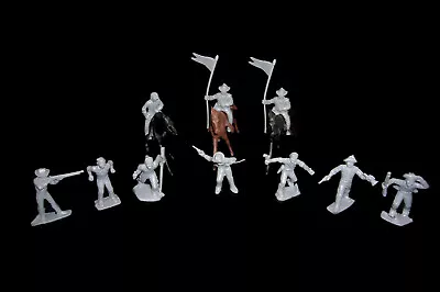 MARX Fort Dearborn Cavalry Pioneers & Horses Ft Apache Plastic Toy Soldiers 45mm • $14.95