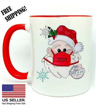 $15.99 • Buy Santa Mask, Funny 2020 Christmas Gift, White Red 11 Oz, Coffee/Tea