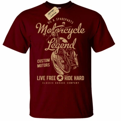 £10.95 • Buy Motorcycle Legend T-Shirt Mens Biker Top Motorbike