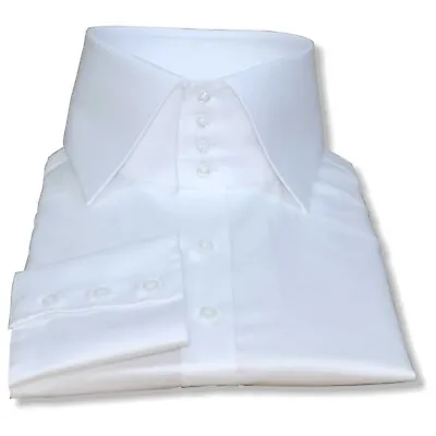 £90 • Buy High Spread Wide Collar Vintage Tall Neck White Evening Formal Dress Shirt Mens