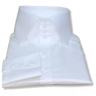 £90 • Buy High Spread Wide Collar Vintage Tall Neck White Evening Formal Dress Shirt Mens