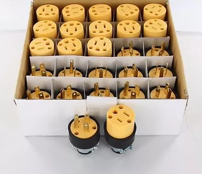 $19.99 • Buy 12 Set (24pcs) Of Male & Female Heavy Duty 3 Wire Replacement Electrical Plugs