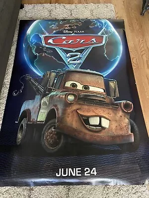 HARD TO FIND Disney Pixar Cars 2 Extra Large Movie Poster Mater 70 X 48 • $199.99