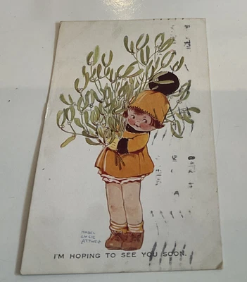 £3 • Buy Mabel Lucie Attwell Mistletoe Postcard