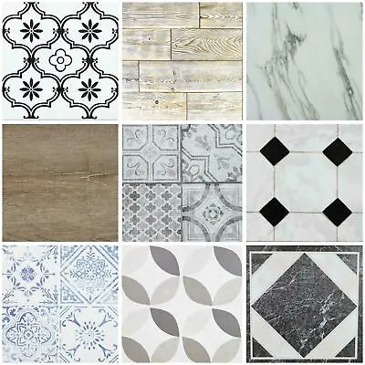 £17.99 • Buy Floor Tiles Self Adhesive Marble Moroccan Vinyl Flooring Kitchen Bathroom 1mÃÂ²