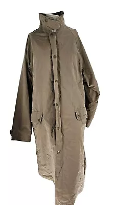 4255 Barbour Coat Mens Tan Microfibre Corbham Chinstrap Trench Full Zip XL • $69.99