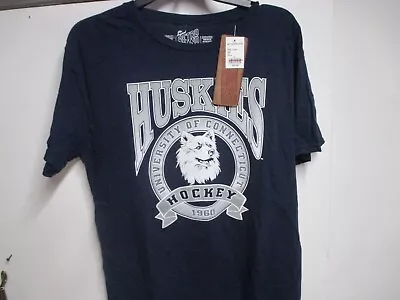 Uconn Huskies (hockey) Retro Brand Mens Short Sleeve T Shirt (large) Navy Rare! • $14.99