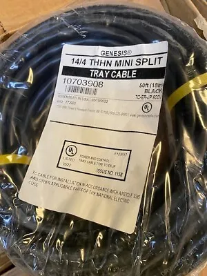 Genesis 14/4 THHN Mini Split Tray Cable Black 50-ft. 10703908 Black  • $59.99
