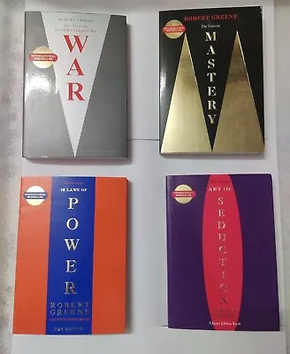 Robert Greene 4 Book Set Concise 48 Laws Of Power Mastery Art Of Seduction WAR • $28.09