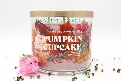 Bath And Body Works PUMPKIN CUPCAKE 3-Wick Candle 14.5 Oz NEW • $29.95