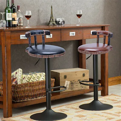 £85.92 • Buy 2/4x Leather Breakfast Bar Stools High Counter Chairs Swivel Kitchen Lift Seat
