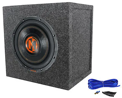 Memphis Audio MJP1022 10  1500 Watt MOJO Car Subwoofer+Sealed Sub Box Enclosure • $234.90