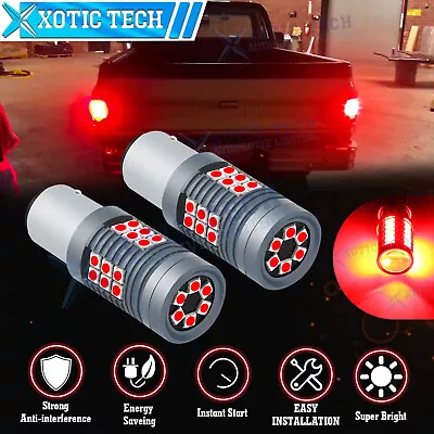 2Pcs Flashing Strobe RED 1157 LED Brake Tail Light Bulbs Lamps For Chevy C10 C20 • $18.98